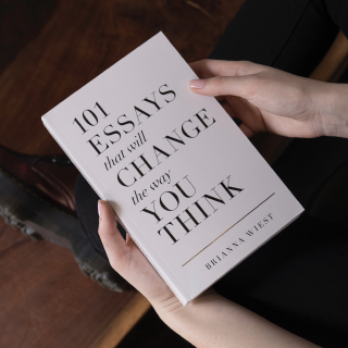 Photo of a book cover with the title: 101 essays that will change the way you think.