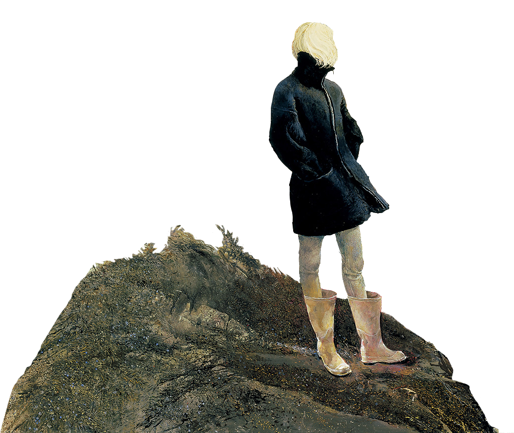 Epic ponderer on top of a mountain deliberating on the finer points of the modern education system, while also wondering where the giant blue square positioned behind him here on the web page came from